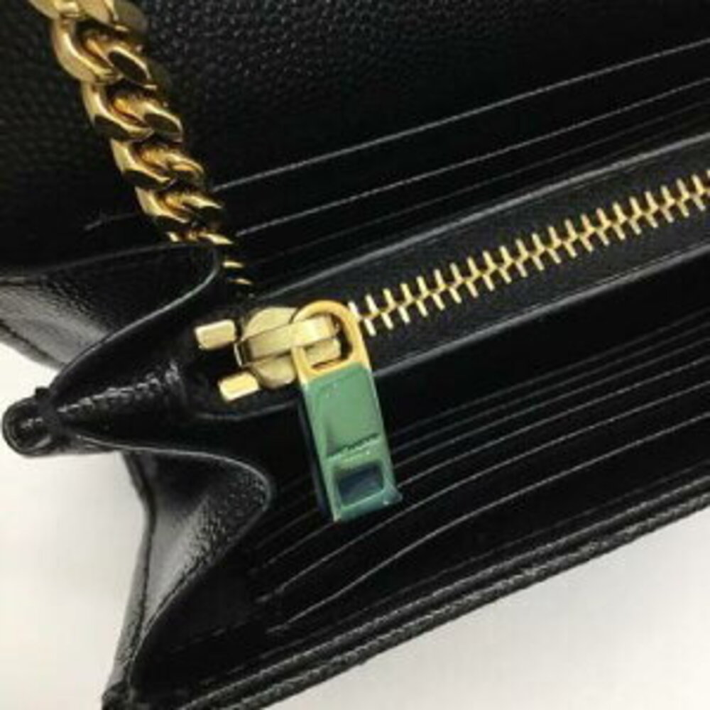 SAINT LAURENT Chain Shoulder Bag Black Leather - Picture 15 of 15